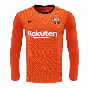 Maillot Barcelona Gardien ML 2020 2021 Orange Pas Cher