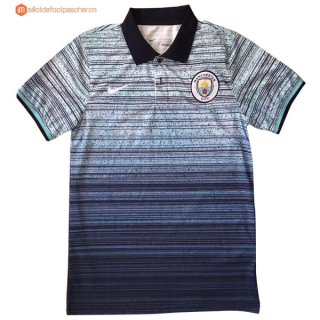 Polo Manchester City 2017 2018 Bleu Gris Pas Cher Polo Manchester City 2017 2018 Bleu Gris Pas Cher