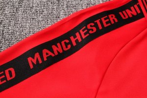 Polo Ensemble Complet Manchester United 2019 2020 Rouge Noir Pas Cher