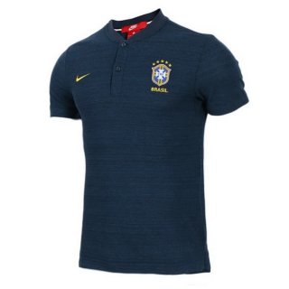 Polo Brésil 2018 Bleu Marine Pas Cher