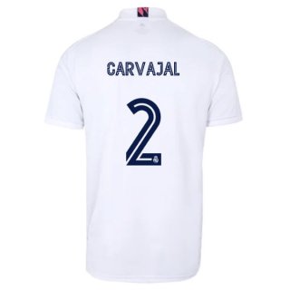 Maillot Real Madrid Domicile NO.2 Carvajal 2020 2021 Blanc Pas Cher