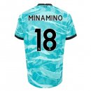 Maillot Liverpool NO.18 Minamino Exterieur 2020 2021 Bleu Pas Cher