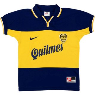 Maillot Boca Juniors Domicile Retro 1999 Bleu Jaune Pas Cher