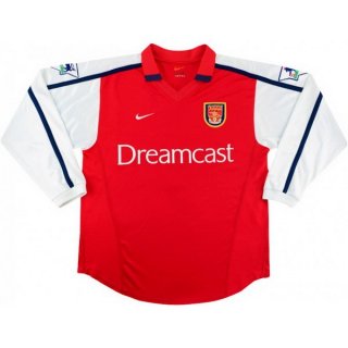 Maillot Arsenal Domicile ML Retro 2000 Rouge Pas Cher