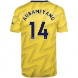 Maillot Arsenal NO.14 Aubameyang Exterieur 2019 2020 Jaune Pas Cher