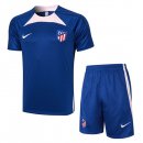 Maillot Entrainement Atlético de Madrid Ensemble Complet 2024 Bleu