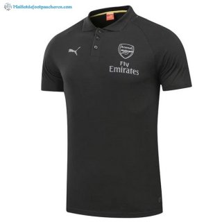 Polo Arsenal 2017 2018 Gris Pas Cher Polo Arsenal 2017 2018 Gris Pas Cher