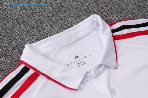 Polo AC Milan Ensemble Complet 2017 2018 Blanc Pas Cher