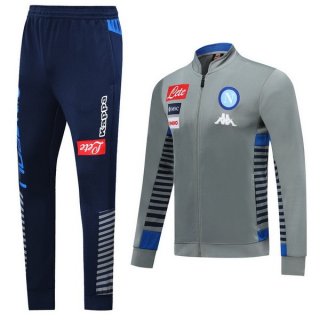Survetement Naples 2019 2020 Bleu Gris Pas Cher Survetement Naples 2019 2020 Bleu Gris Pas Cher