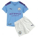 Maillot Manchester City Domicile Enfant 2019 2020 Bleu Clair Pas Cher