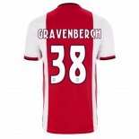 Maillot Ajax Domicile Gravenberch 2019 2020 Rouge Pas Cher