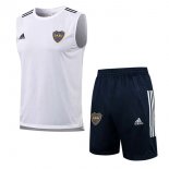 Maillot Boca Juniors Sans Manches Ensemble Complet 2022 Blanc