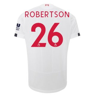Maillot Liverpool NO.26 Robertson Exterieur 2019 2020 Blanc Pas Cher Maillot Liverpool NO.26 Robertson Exterieur 2019 2020 Blanc Pas Cher