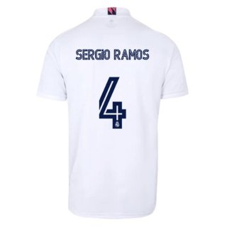 Maillot Real Madrid Domicile NO.4 Sergio Ramos 2020 2021 Blanc Pas Cher Maillot Real Madrid Domicile NO.4 Sergio Ramos 2020 2021 Blanc Pas Cher